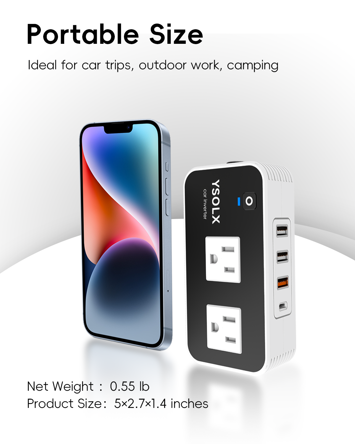 200W Car Charger Adapter DC 12V to AC 110V