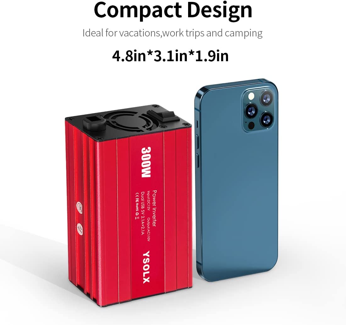 300W Power Inverter DC 12V to AC 110V Converter