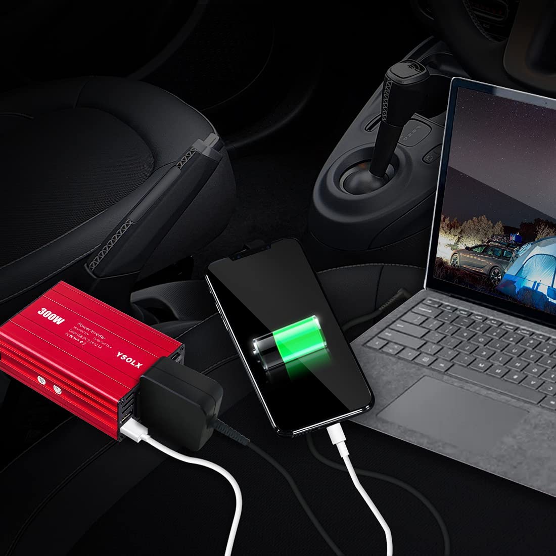 300W Power Inverter DC 12V to AC 110V Converter