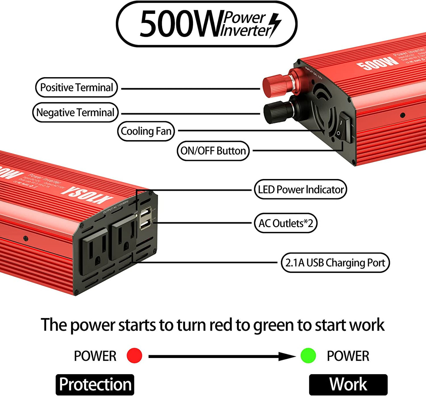 500W power inverters