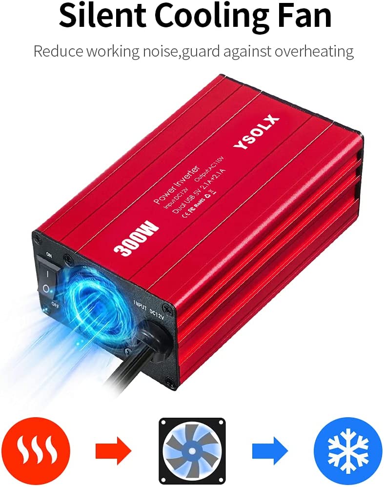 300W Power Inverter Auto Omvormer 12V Naar 220V Met USB - Veilig En Betrouwbaar