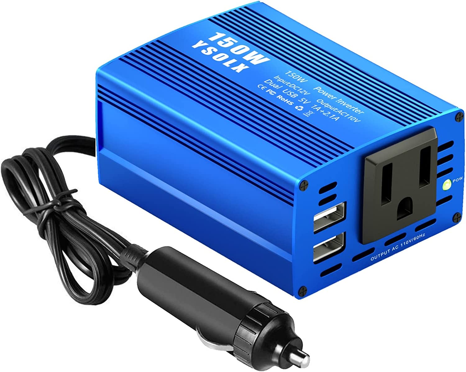 150w Car Power Inverter 12v 110v Ac Car Outlet Adapter 2 Qc3 0 Fast Charge Car  Power Adapter 2023 Upgraded, Free Shipping, Free Returns