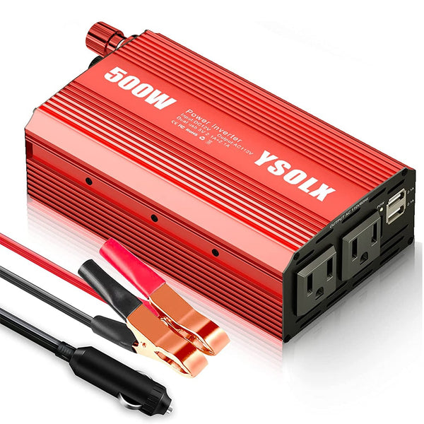 DF1753-500 Power Inverter 12V DC to 110V AC Car Inverter, 500 Watt